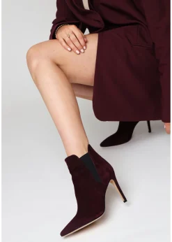 Online DANIEL Adril Burgundy Suede Ankle Boots