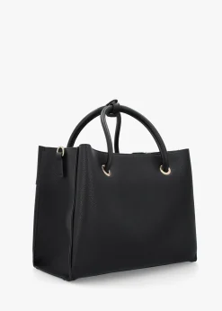 Discount VALENTINO BAGS Alexia Black Logo Strap Tote Bag