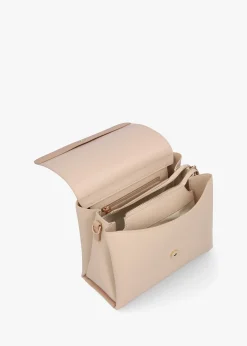 Discount VALENTINO BAGS Alexia Ecru Logo Strap Satchel Bag