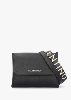 Discount VALENTINO BAGS Alexia Nero Logo Strap Satchel Bag