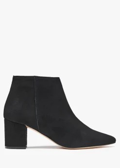 Sale DANIEL Alia Black Suede Block Heel Ankle Boots