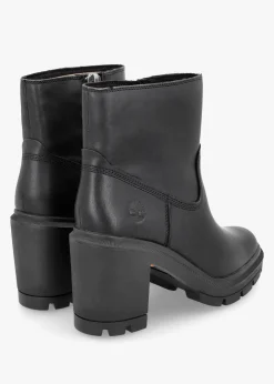 Hot TIMBERLAND Allington Heights Black Leather Block Heel Ankle Boots