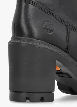 Hot TIMBERLAND Allington Heights Black Leather Block Heel Ankle Boots