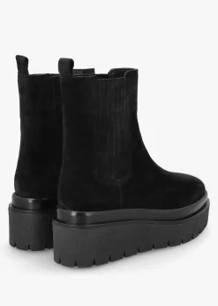 Discount ALPE Alpie Black Suede Crepe Sole Chelsea Boots