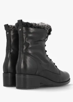 Sale MODA IN PELLE Alpinne Black Leather Tall Ankle Boots