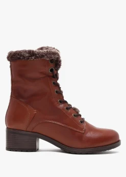 Best MODA IN PELLE Alpinne Tan Leather Tall Ankle Boots