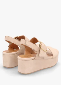 Outlet ALPE Altona Beige Suede Flatform Sandals