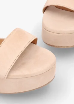 Outlet ALPE Altona Beige Suede Flatform Sandals