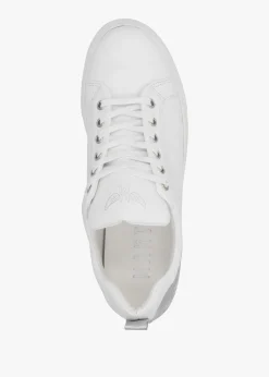 Online MARTE Angels Ease White Leather Silver Wing Trainers