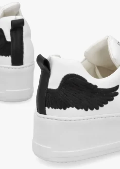 Outlet MARTE Angels Rise Black Leather Flatform Trainers