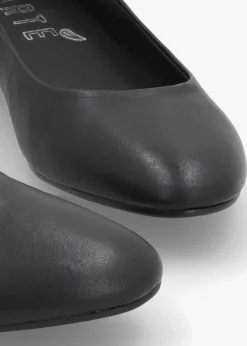 Outlet MARTE Angels Wings Black Leather Ballet Pumps