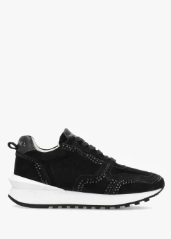 Discount DANIEL Arabella Black Suede Crystal Embellished Trainers