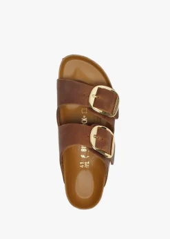 Online BIRKENSTOCK Arizona Big Buckle Tan Leather Two Bar Mules