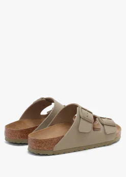 Fashion BIRKENSTOCK Arizona Birko-Flor Faded Khaki Two Bar Mules