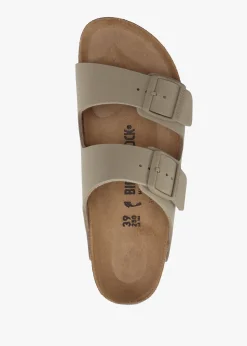 Fashion BIRKENSTOCK Arizona Birko-Flor Faded Khaki Two Bar Mules