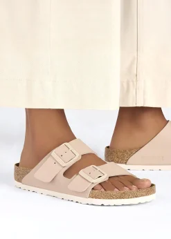 Outlet BIRKENSTOCK Arizona Birko-Flor New Beige Two Bar Mules