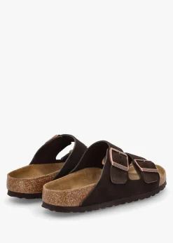 Fashion BIRKENSTOCK Arizona Mocca Suede Two Bar Mules