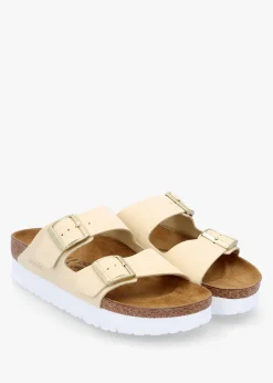 Best PAPILLIO Arizona Pap Flex Platform Ecru Nubuck Leather Mules