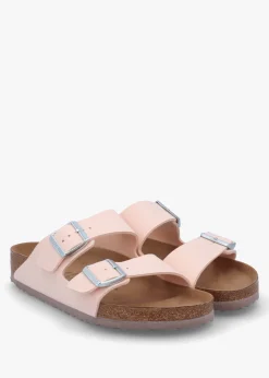 Hot BIRKENSTOCK Arizona Vegan Light Rose Birko-Flor Two Bar Mules