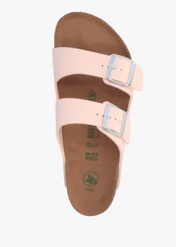 Hot BIRKENSTOCK Arizona Vegan Light Rose Birko-Flor Two Bar Mules
