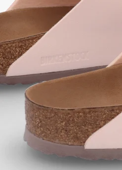 Hot BIRKENSTOCK Arizona Vegan Light Rose Birko-Flor Two Bar Mules