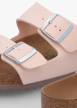 Hot BIRKENSTOCK Arizona Vegan Light Rose Birko-Flor Two Bar Mules
