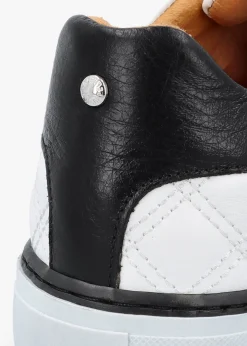 Outlet MODA IN PELLE Arzon Diamond Quilted White Leather Trainers