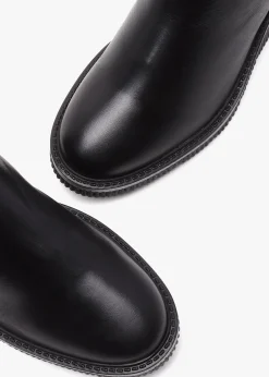 Best MODA IN PELLE Audyn Black Leather Wedge Ankle Boots