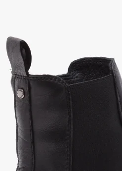 Best MODA IN PELLE Audyn Black Leather Wedge Ankle Boots