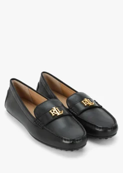 Sale LAUREN RALPH LAUREN Barnsbury Black Leather Loafers
