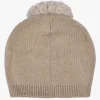 New DANIEL Beige Slouchy Knitted Pom Pom Hat