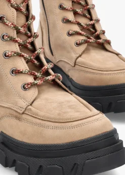 Hot DANIEL Betro Beige Nubuck Leather Chunky Ankle Boots