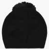 Clearance DANIEL Black Slouchy Knitted Pom Pom Hat