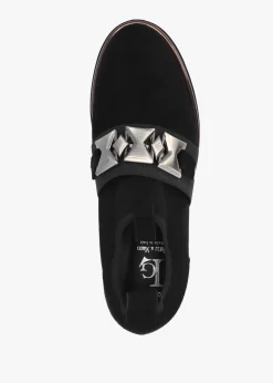 Best LUCA GROSSI Black Suede Adorned Trouser Shoes