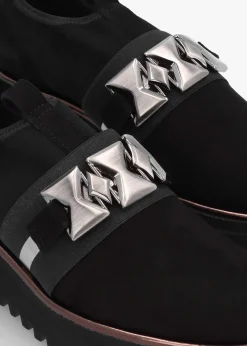 Best LUCA GROSSI Black Suede Adorned Trouser Shoes