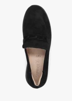 Best CAPRICE Black Suede Sporty Loafers