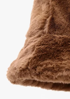 Discount OAKWOOD Bobland Tan Faux Fur Bucket Hat