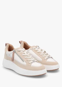 Hot MODA IN PELLE Bouville Off White Leather & Suede Chunky Trainers