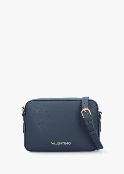 Fashion VALENTINO BAGS Brixton II Blu Pebbled Camera Bag