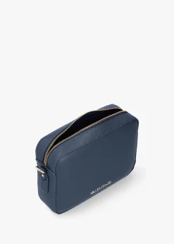 Fashion VALENTINO BAGS Brixton II Blu Pebbled Camera Bag