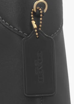 Online COACH Brooklyn 39 Brass Black Leather Shoulder Bag