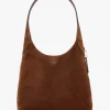 Online COACH Brooklyn 28 Warm Brown Suede Shoulder Bag