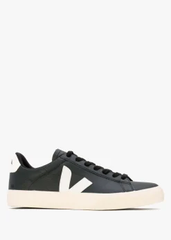 Discount VEJA Campo Chromefree Leather Black White Trainers