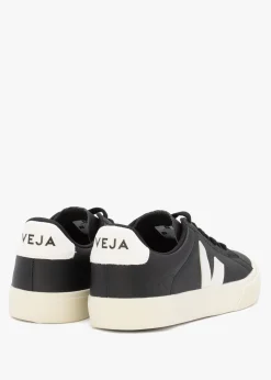 Discount VEJA Campo Chromefree Leather Black White Trainers