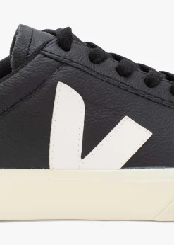 Discount VEJA Campo Chromefree Leather Black White Trainers