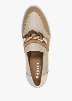 Clearance DANIEL Chainy Beige Link Chain Flatform Loafers