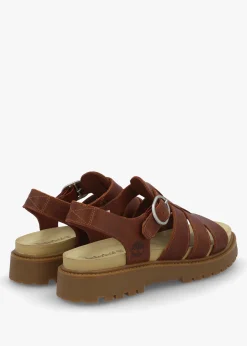 Discount TIMBERLAND Clairemont Way Dark Red Leather Fisherman Sandals