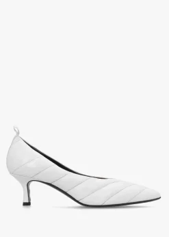 Best PREZIOSO Coda White Patent Leather Court Shoes