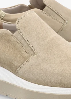 Hot DANIEL Commy Beige Suede Flatform Wedge Shoes