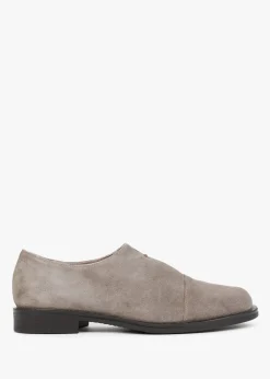 Best DANIEL Crystie Taupe Suede Embellished Oxford Shoes